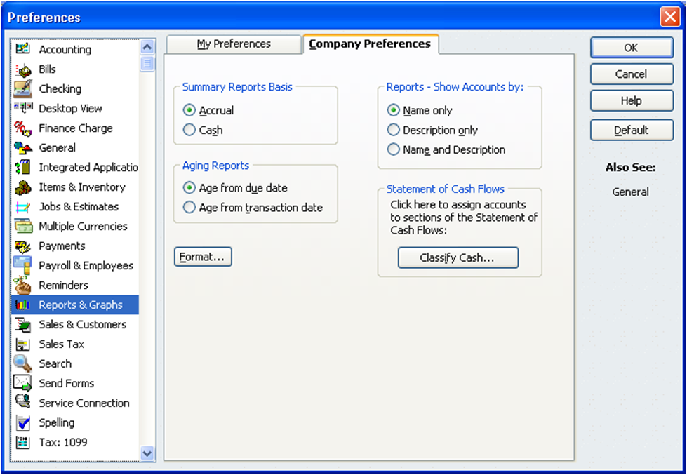 Quickbooks Import Cash vs Accrual accounting